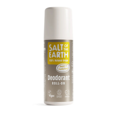 Salt the Earth Amber & Sandalwood Natural Roll-On Deodorant